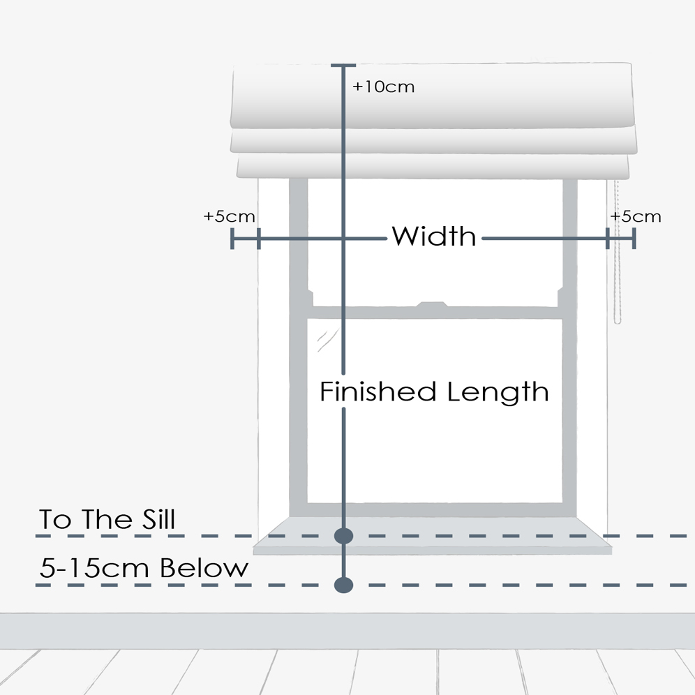 For fitting outside the window reveal