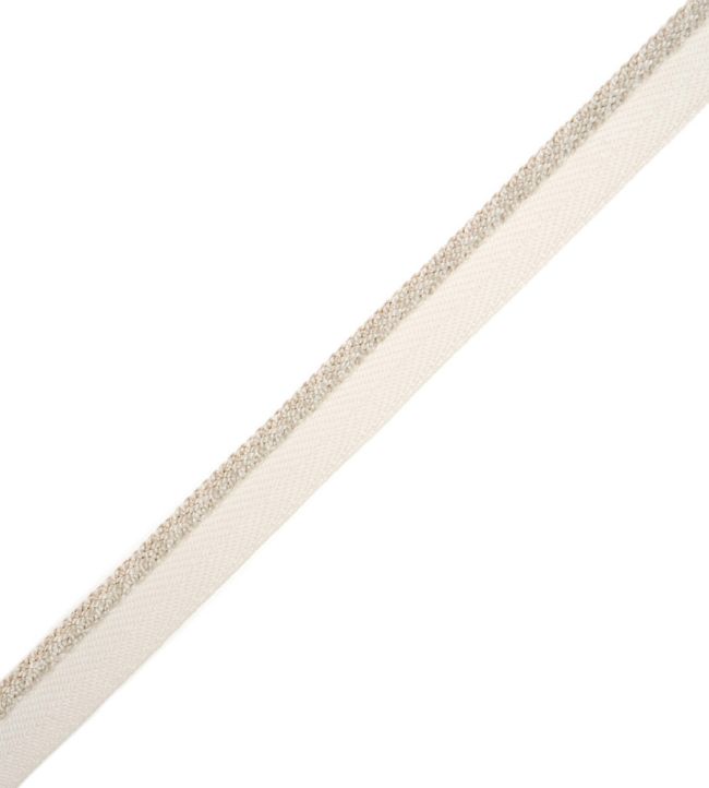 1/4" Jardin Silk Cord With Tape Trimming by Samuel & Sons Ivory