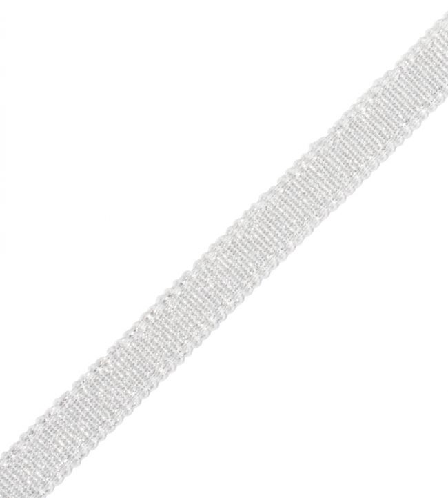 13mm Cambridge Metallic Braid Trimming by Samuel & Sons Silver Leaf