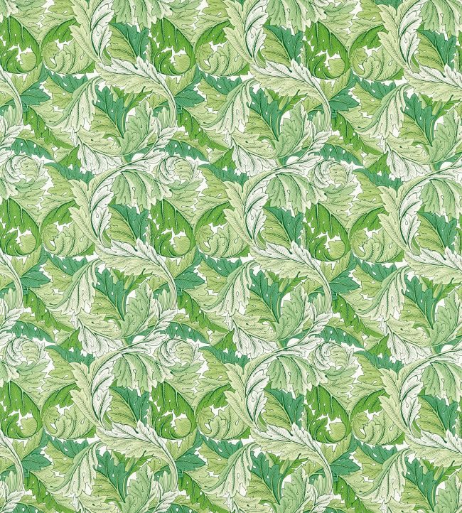 Acanthus Fabric by Morris & Co Leaf Green