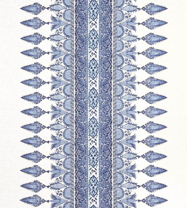 Akola Stripe Fabric by Thibaut Blue and White