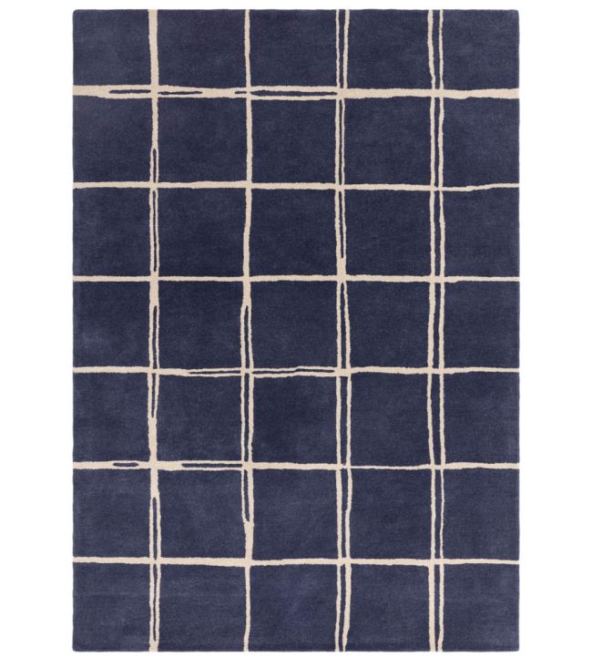 Albany Grid Rug in Marine by Asiatic Jane Clayton