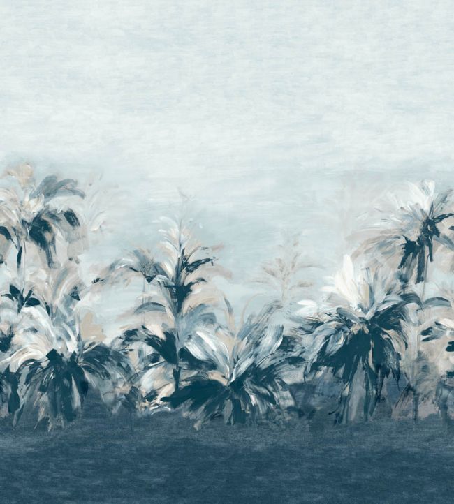 Alberi Mural by Clarke & Clarke Midnight/Linen Banner