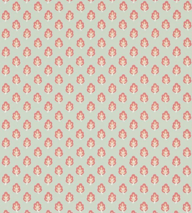 Albie Wallpaper by Jane Churchill Aqua/Coral