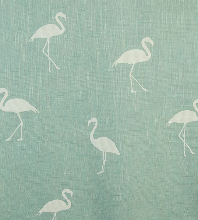 Flamingo Addiction Fabric by Aldeco Tiffany Blue