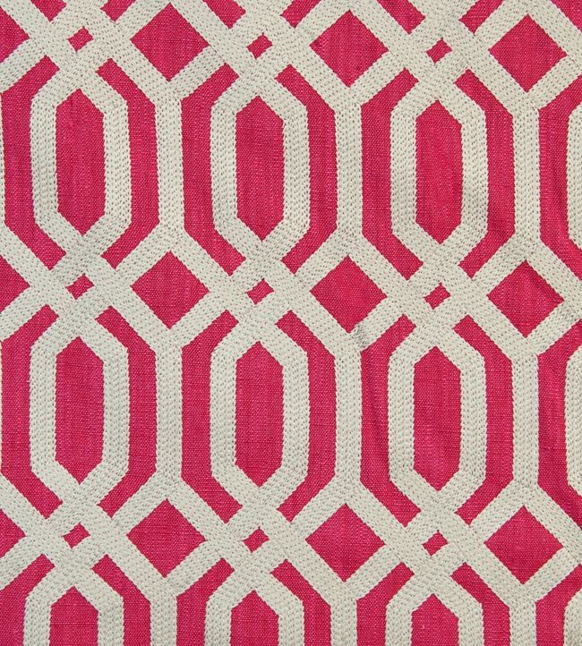 Trellis Addiction Fabric by Aldeco Magenta