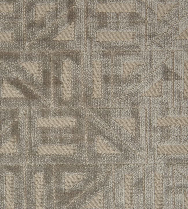 Miter Velvet Fabric by Aldeco Greige