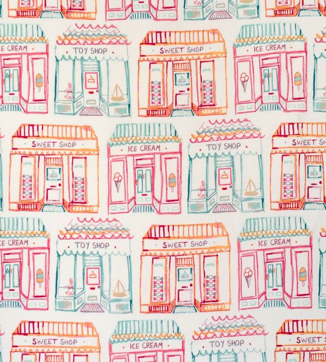 Kermesse Shops Fabric by Aldeco Happy Party
