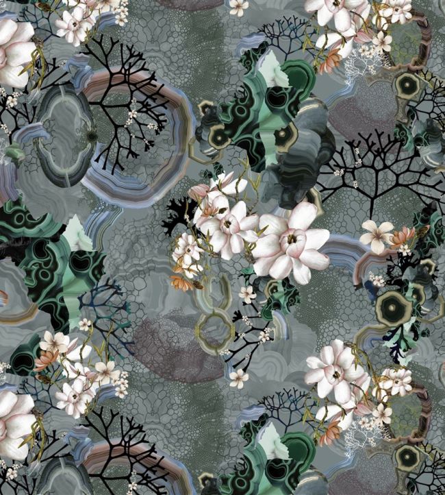 Algae Bloom Fabric by Christian Lacroix Graphite