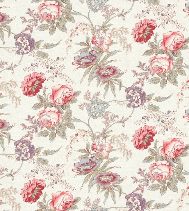 Allendale Fabric in Rose by Warner House Jane Clayton