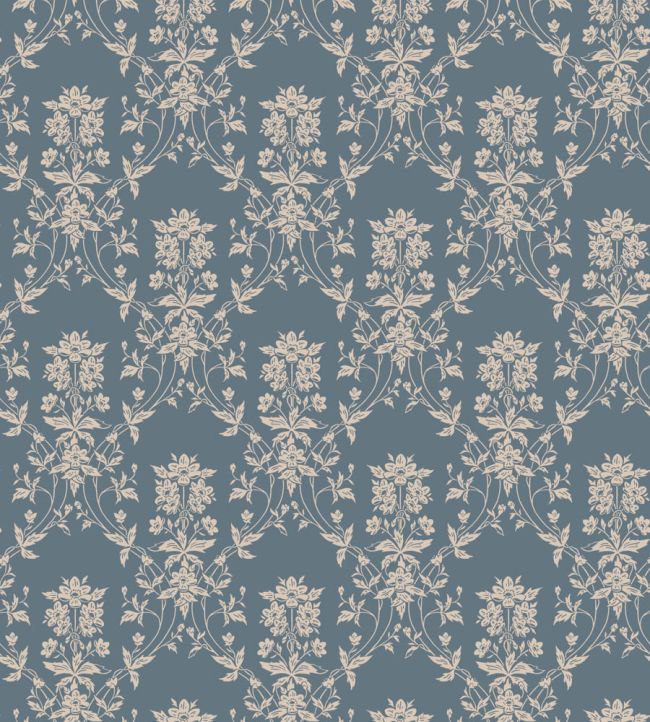 Alva Wallpaper by Sandberg Indigo Blue