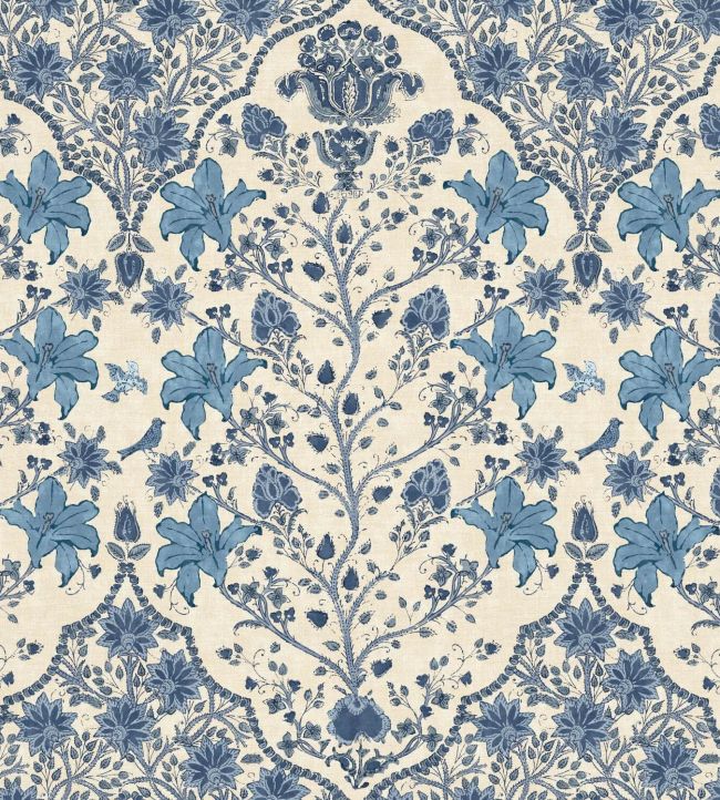 Amoli Fabric in Indigo by Warner House Jane Clayton