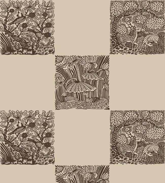 Animal Check Wallpaper by Josephine Munsey Chimney/Cromwell Stone