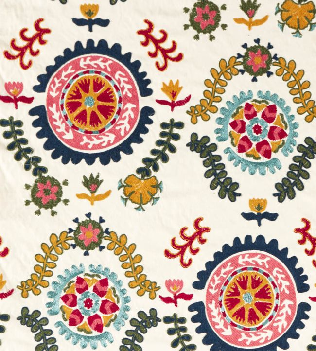 Annabels Suzani Fabric by Sanderson Sapphire/Ruby