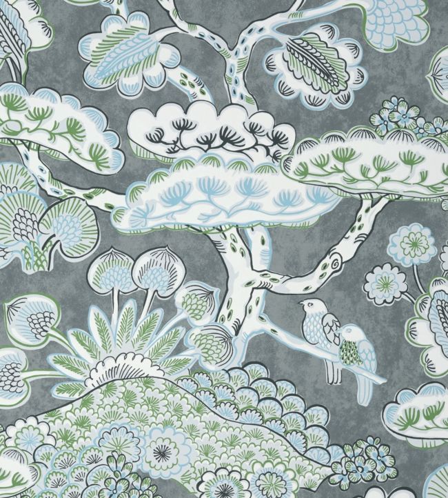 Tree House Wallpaper by Anna French Grey