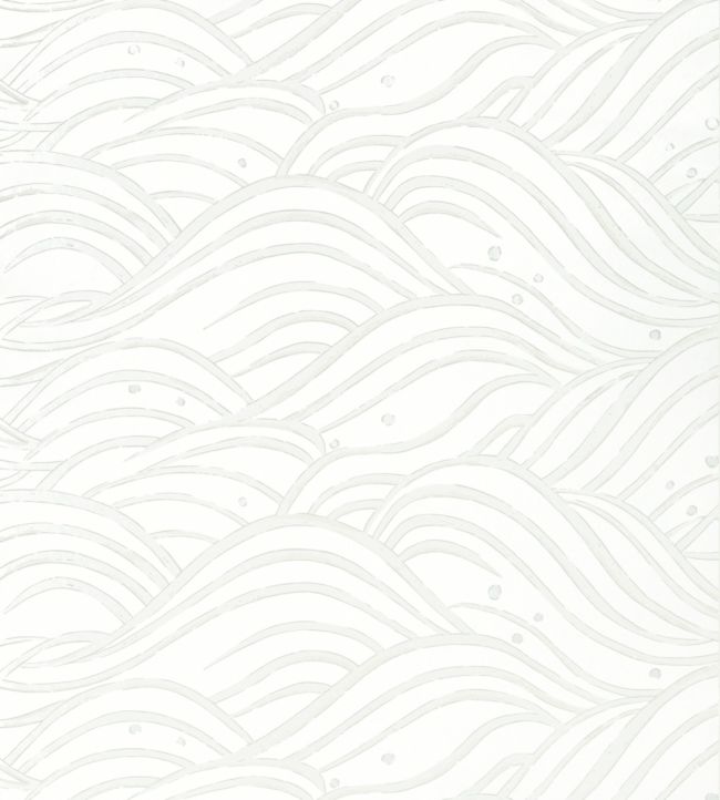Waves Wallpaper by Anna French in Pearl | Jane Clayton