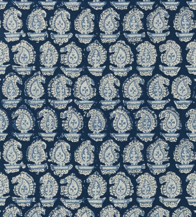 Gada Paisley Wallpaper by Anna French Navy