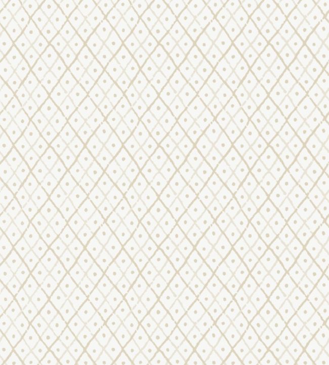 Mini Trellis Wallpaper by Anna French Beige