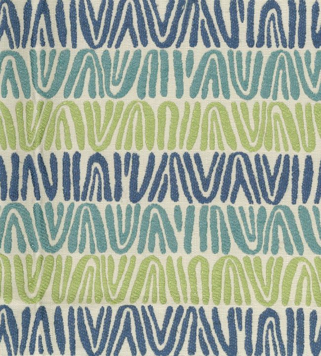 Appledore Fabric by Nina Campbell Green/Turquoise