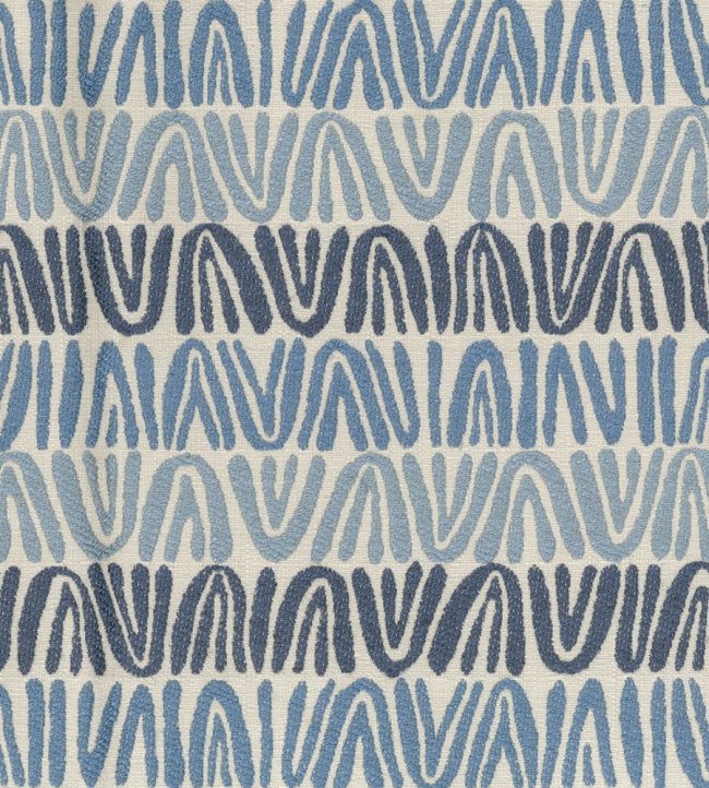 Appledore Fabric by Nina Campbell Indigo/Blue