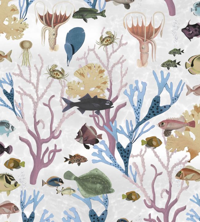 Aquarium Wallpaper in Pastel by Rebel Walls | Jane Clayton Aquarium Wallpaper in Pastel by Rebel Walls | Jane Clayton