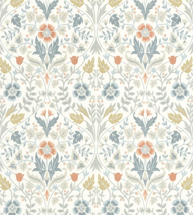 Archibald Wallpaper by Casadeco Bleu Givre
