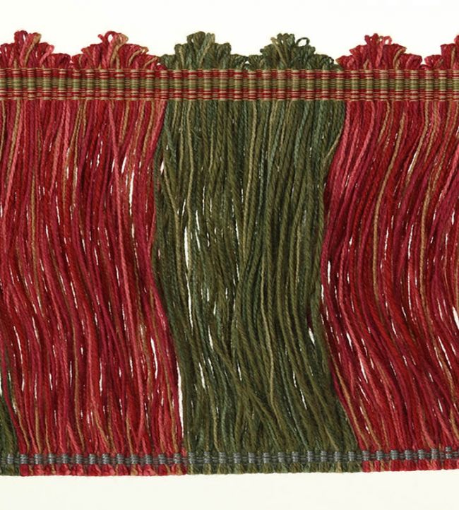 Arlington Cut Fringe Trimming by Colefax and Fowler Red/Green