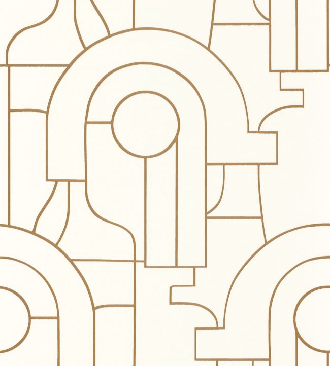 Arty Wallpaper in Camel by Casadeco