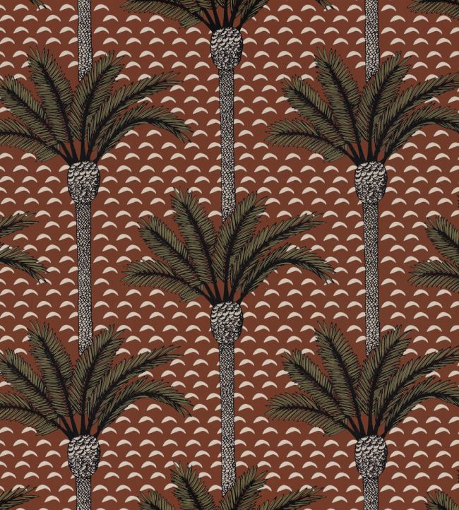 Atlas Wallpaper by Casamance Terracotta