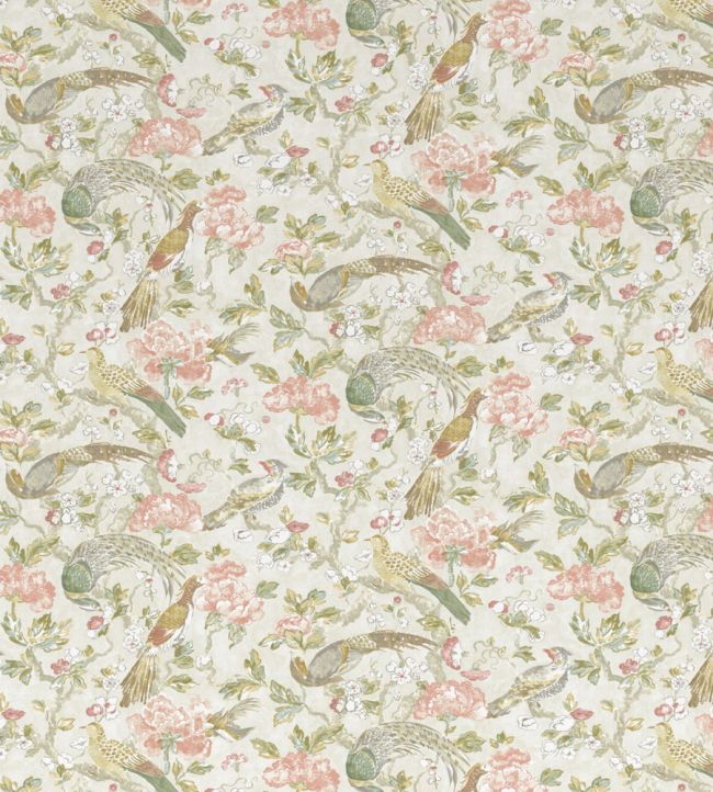 Aviary Fabric by Madeaux 02 Moss and Clay
