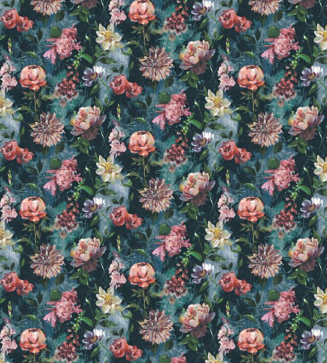 Baby Botanic Fabric by Arley House Aqua