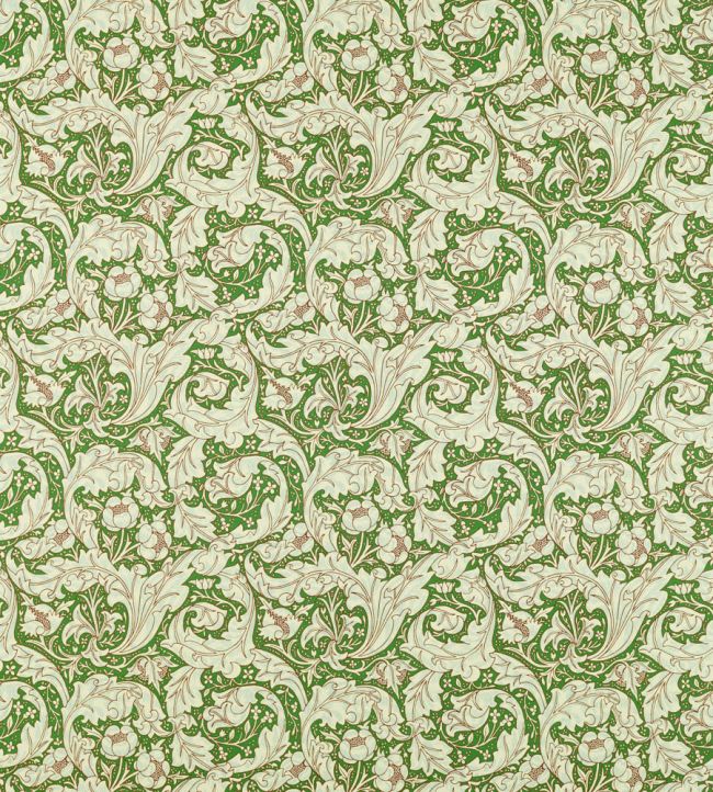 Bachelors Button Fabric by Morris & Co Leaf Green/Sky