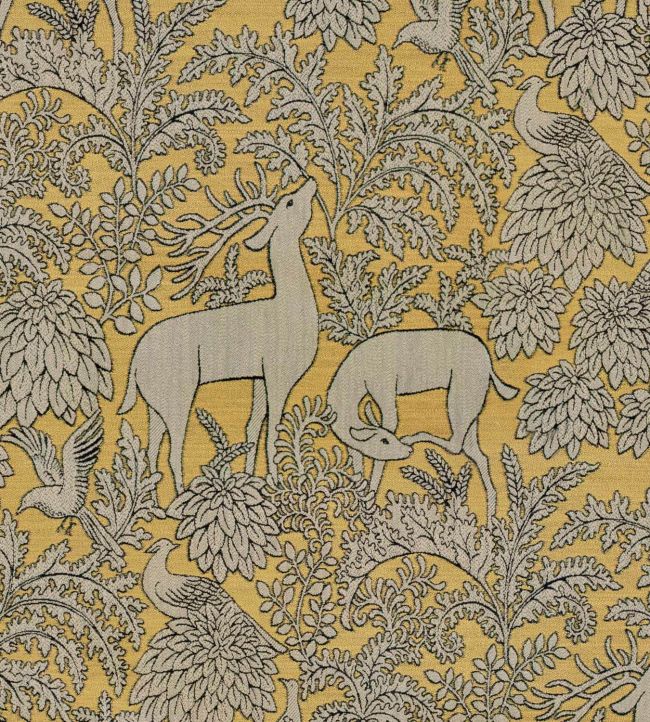 Balmoral Fabric in Ochre by Warner House Jane Clayton