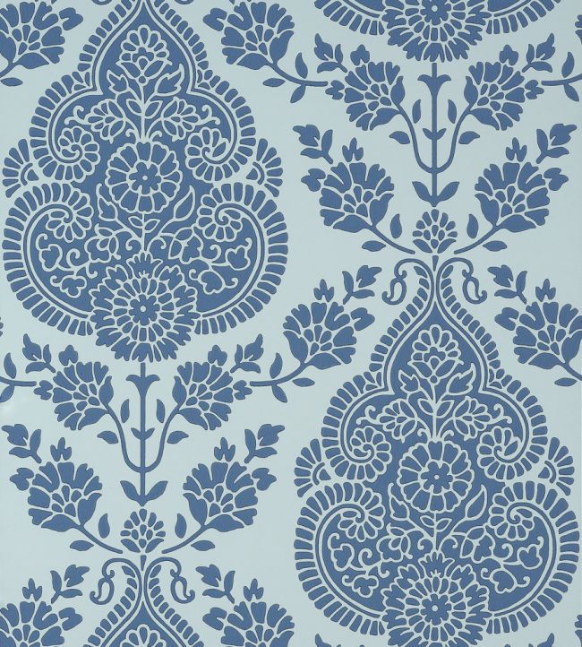 Balmuccia Damask Wallpaper by Anna French Blue