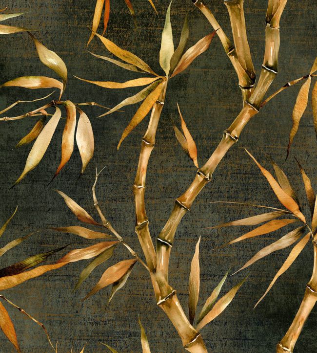 Bamboo Wallpaper by Avalana Forest Green