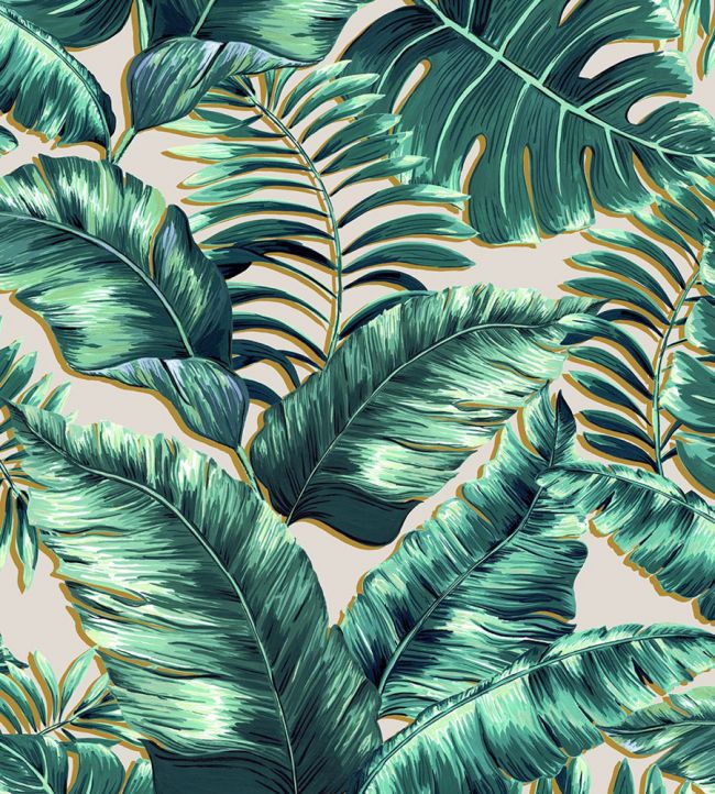 Banana Leaves Wallpaper In Blush Pink By Brand Mckenzie Jane Clayton - Palm Leaf Wallpaper B Max
