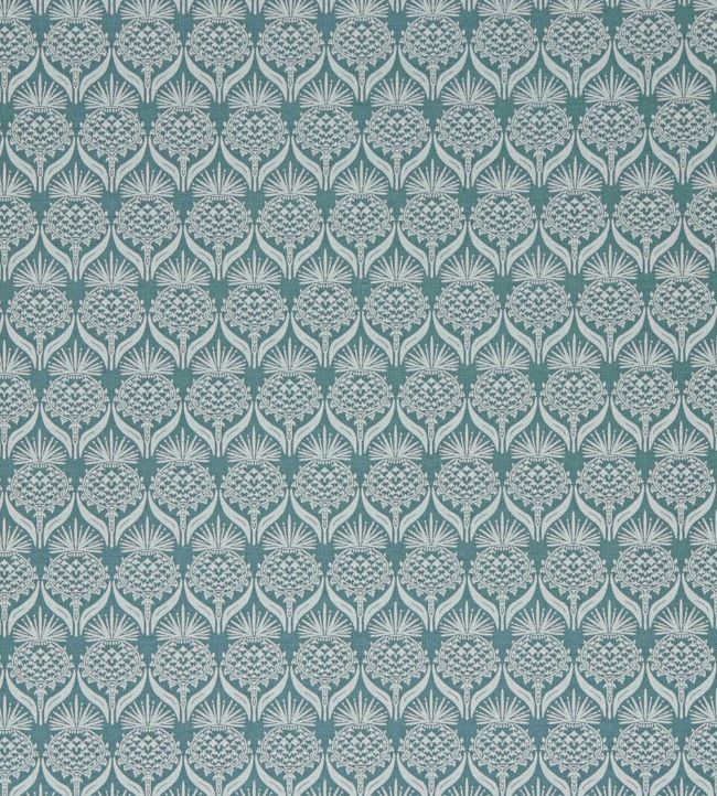 Artichoke Thistle Fabric by Barneby Gates Teal