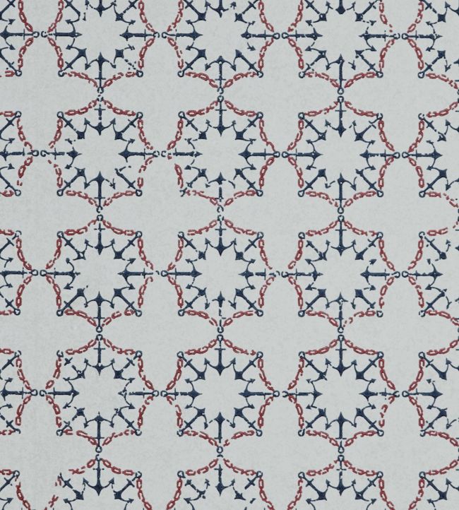 Anchor Tile Wallpaper by Barneby Gates Red/White/Blue