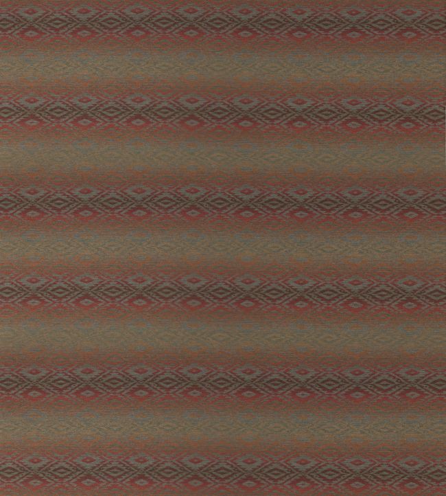 Beaumaris Fabric by Mulberry Home Red/Green