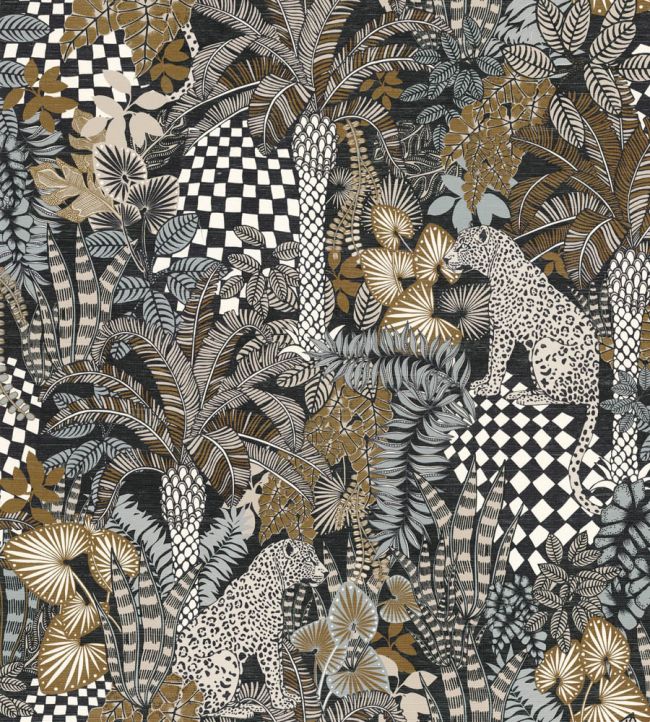Belize Wallpaper by Casamance Noir/Fauve