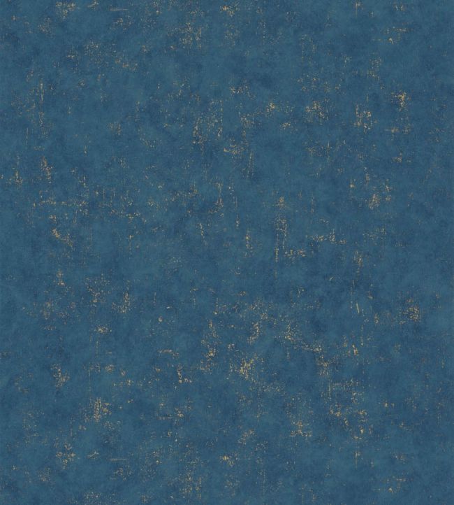 Benton Uni Metallic Wallpaper by Caselio Bleu jean dore