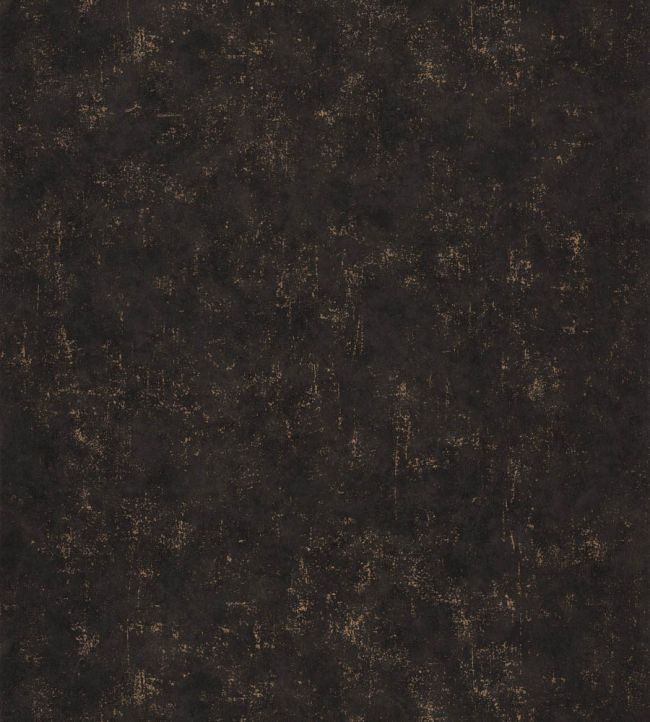 Benton Uni Metallic Wallpaper by Caselio Noir cuivre