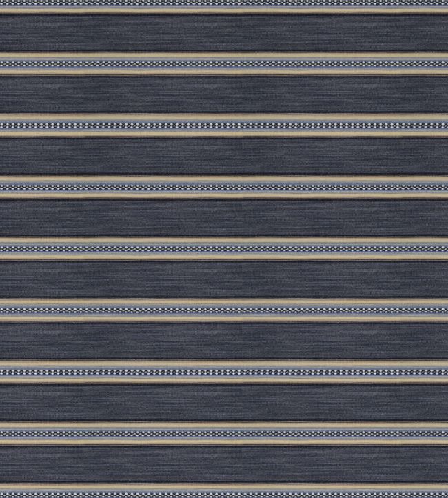 Berber Stripe Fabric by Madeaux 04 Indigo