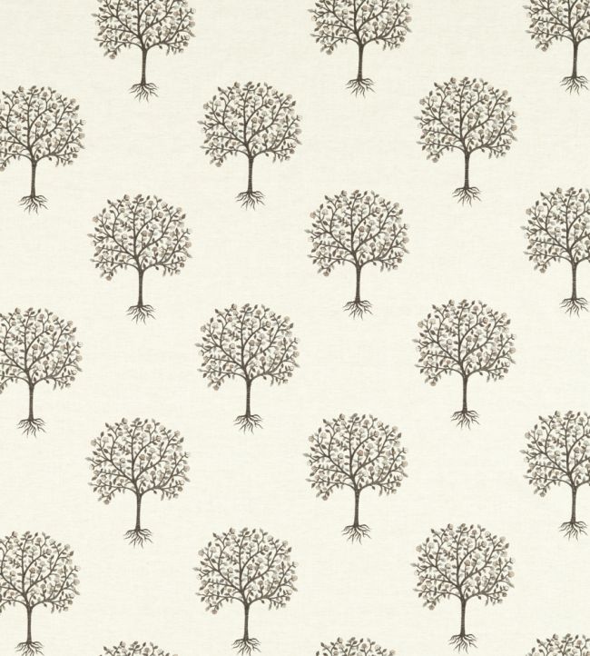 Bergamot Fabric by Clarke & Clarke Charcoal/Linen