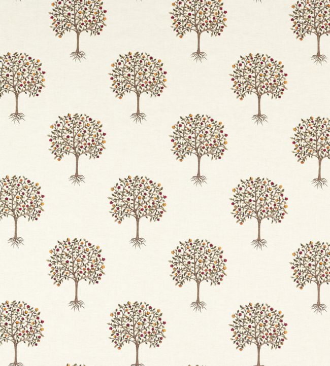 Bergamot Fabric by Clarke & Clarke Multi/Linen
