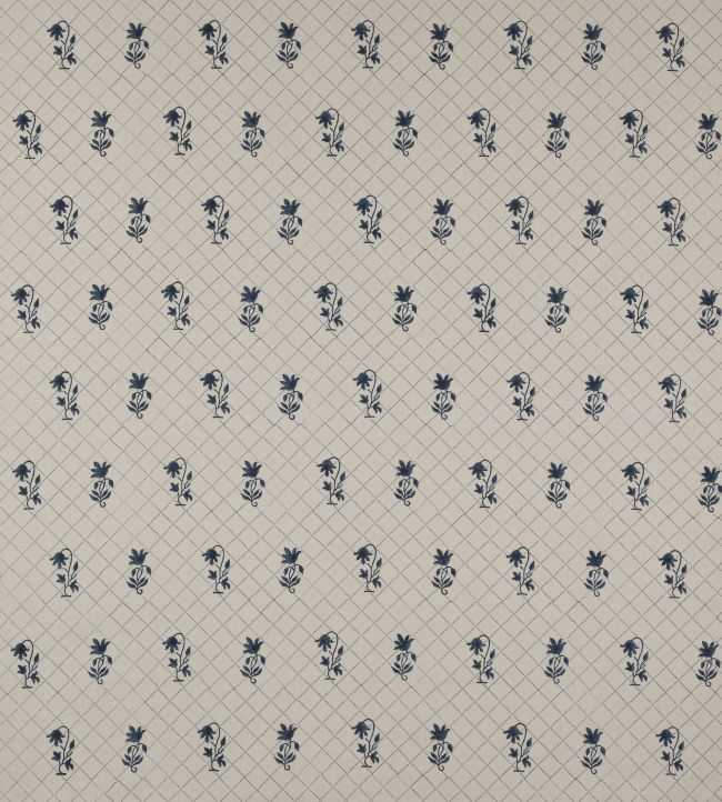 Berkeley Sprig Fabric by Colefax and Fowler Navy Blue