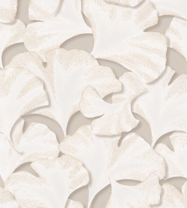 Biloba Wallpaper by Casadeco Beige Lin
