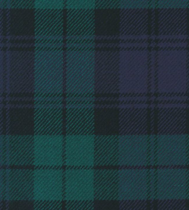 Black Watch Mod Fabric by The Isle Mill Black/Blue/Green