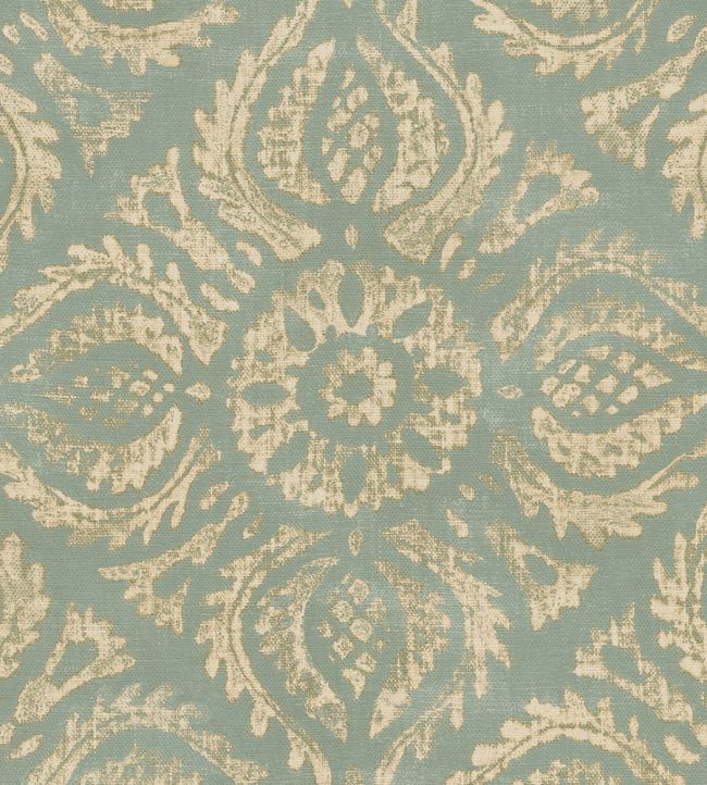 Blockprint Diagonal Tiles Wallpaper by Eijffinger Celadon