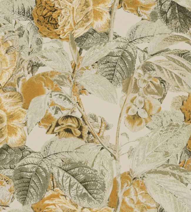 Botanica Fabric by Warwick Mustard